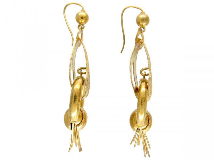 Victorian 15ct Gold Tassle Drop Earrings