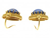 Victorian 18ct Gold & Lapis Lazuli Earrings