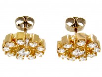 Diamond 18ct Gold Wheel Earrings