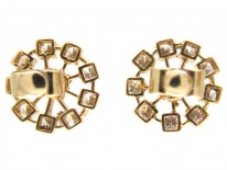 Diamond 18ct Gold Wheel Earrings