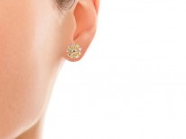 Diamond 18ct Gold Wheel Earrings