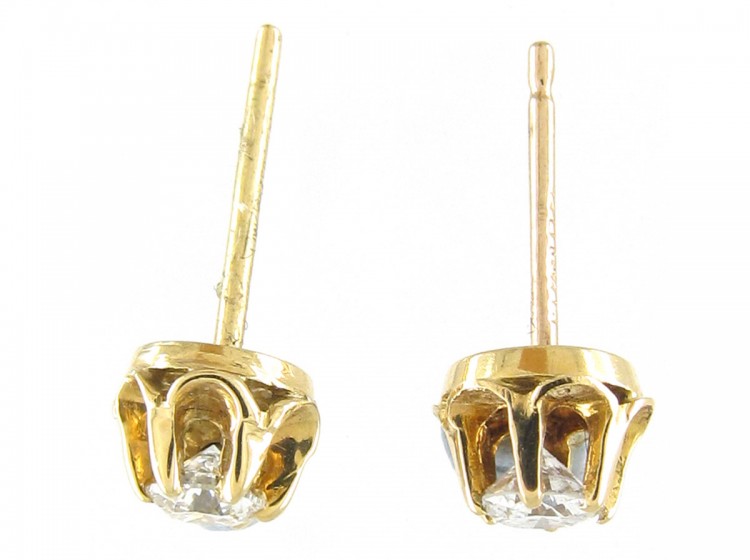 Single Stone Diamond Earrings