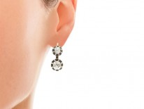Two Stone Diamond Drop Earrings