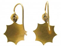 Victorian 15ct Gold Pearl & Enamel Earrings