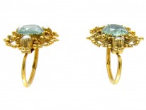 Georgian Emerald & Natural Split Pearl Earrings