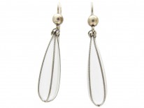 Rock Crystal & Silver Drop Earrings