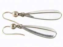 Rock Crystal & Silver Drop Earrings
