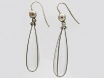 Rock Crystal & Silver Drop Earrings