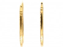 Georgian 18ct Gold Hoop Snake Earrings