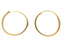 Georgian 18ct Gold Hoop Snake Earrings