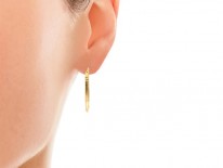 Georgian 18ct Gold Hoop Snake Earrings