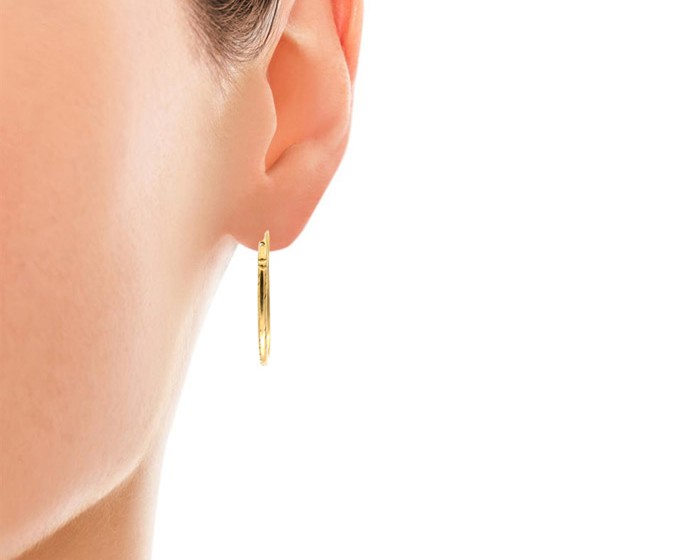 Georgian 18ct Gold Hoop Snake Earrings