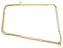 15ct Gold & Natural Pearls Guard Chain