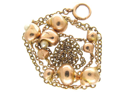 9ct Gold & Natural Pearl Shell Necklace