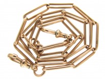 9ct Gold Long Link Albert Chain