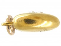 15ct Gold Heart Pendant set with Natural Split Pearls