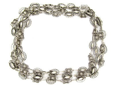 Victorian Silver Guard Chain