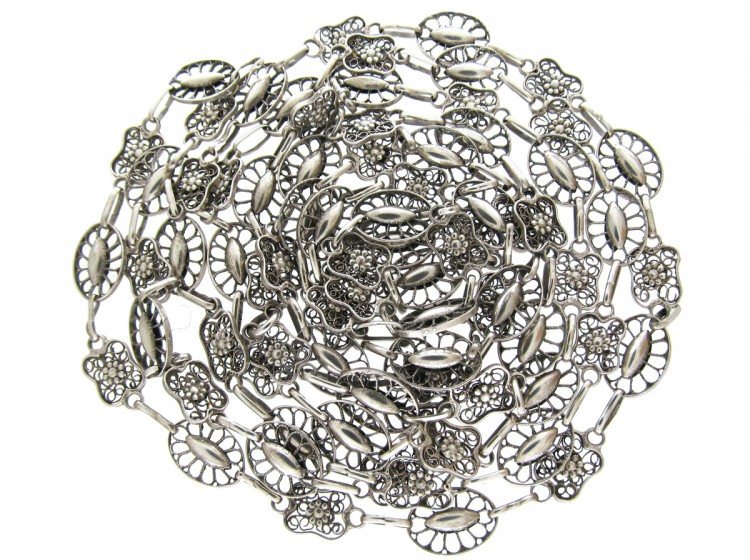 Victorian Silver Guard Chain