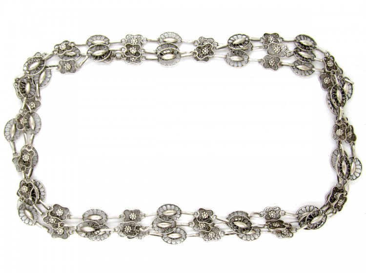 Victorian Silver Guard Chain