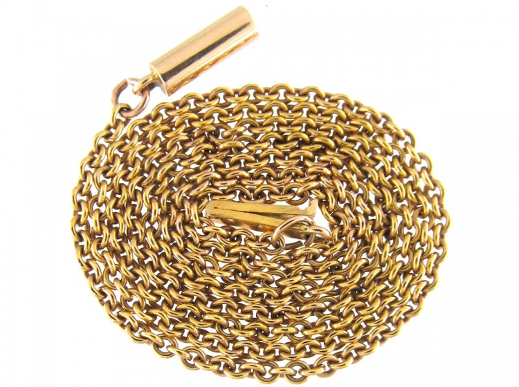Victorian Fine Twine Link Gold Chain