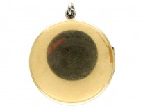 Diamond & Black Enamel 18ct Gold Art Deco Locket