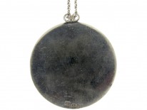 Silver Enamel Tree Pendant on Chain