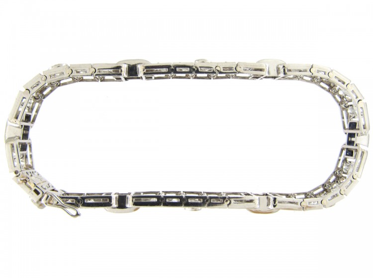 Sapphire & Diamond Art Deco Bracelet