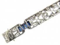 Sapphire & Diamond Art Deco Bracelet