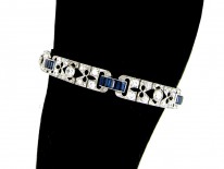 Sapphire & Diamond Art Deco Bracelet