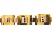 18ct Two Colour Gold Art Deco Bracelet