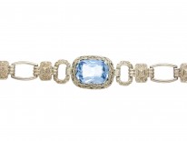 Art Deco Silver & Paste Bracelet