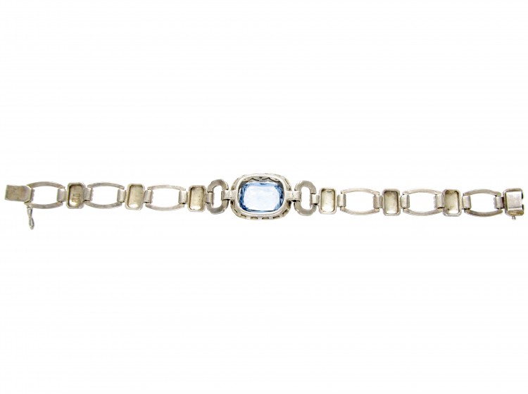 Art Deco Silver & Paste Bracelet