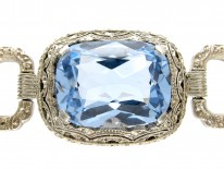 Art Deco Silver & Paste Bracelet