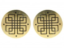 15ct Gold & Enamel Earrings
