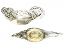 Cockerel & Hen Silver Salt Cellars