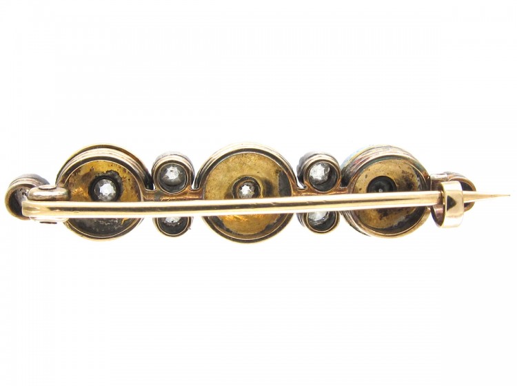 Suffragette Diamond & Enamel 18ct Gold Brooch