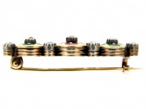 Suffragette Diamond & Enamel 18ct Gold Brooch