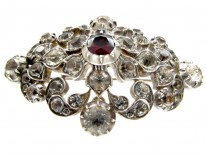 Victorian Silver & Paste Brooch
