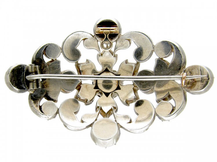 Victorian Silver & Paste Brooch