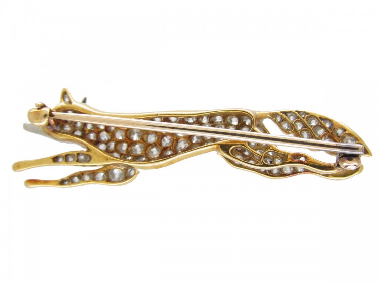 Diamond Set Edwardian Fox Brooch