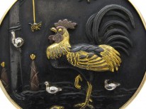 Japanese Shakudo Brooch