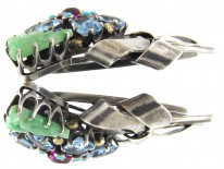 Pair of Silver Flower Clips by Dore Nossiter