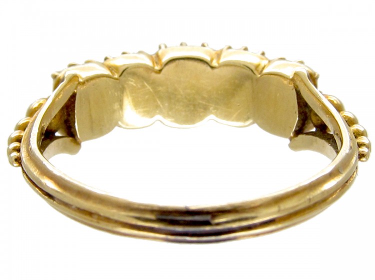 Georgian Emerald & 18ct Gold Five Stone Ring