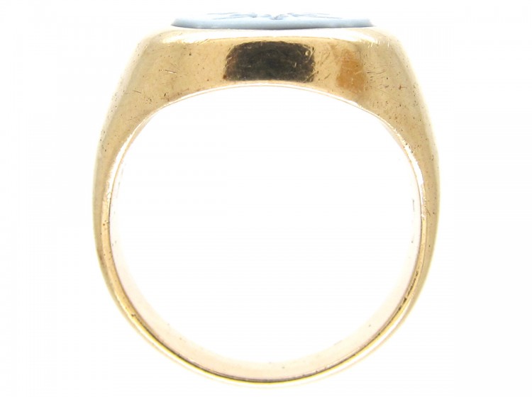 Sardonyx Intaglio Signet Ring