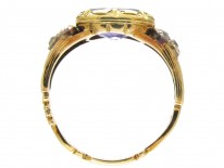 Sapphire & Rose Diamond Georgian Ring