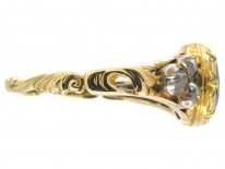 Sapphire & Rose Diamond Georgian Ring