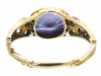 Sapphire & Rose Diamond Georgian Ring