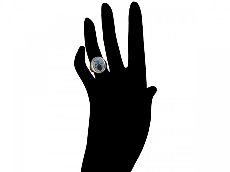 Sardonyx Intaglio Signet Ring