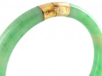 Jade & 18ct Gold Bangle