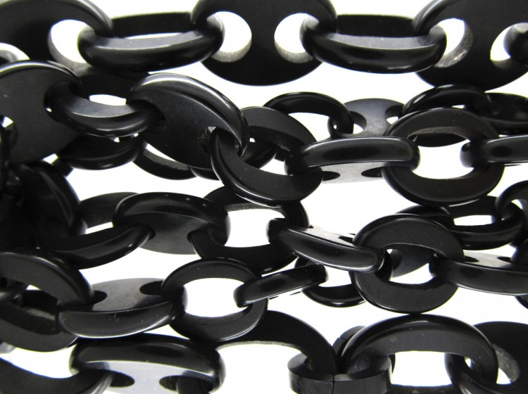 Victorian Vulcanite Long Guard Chain